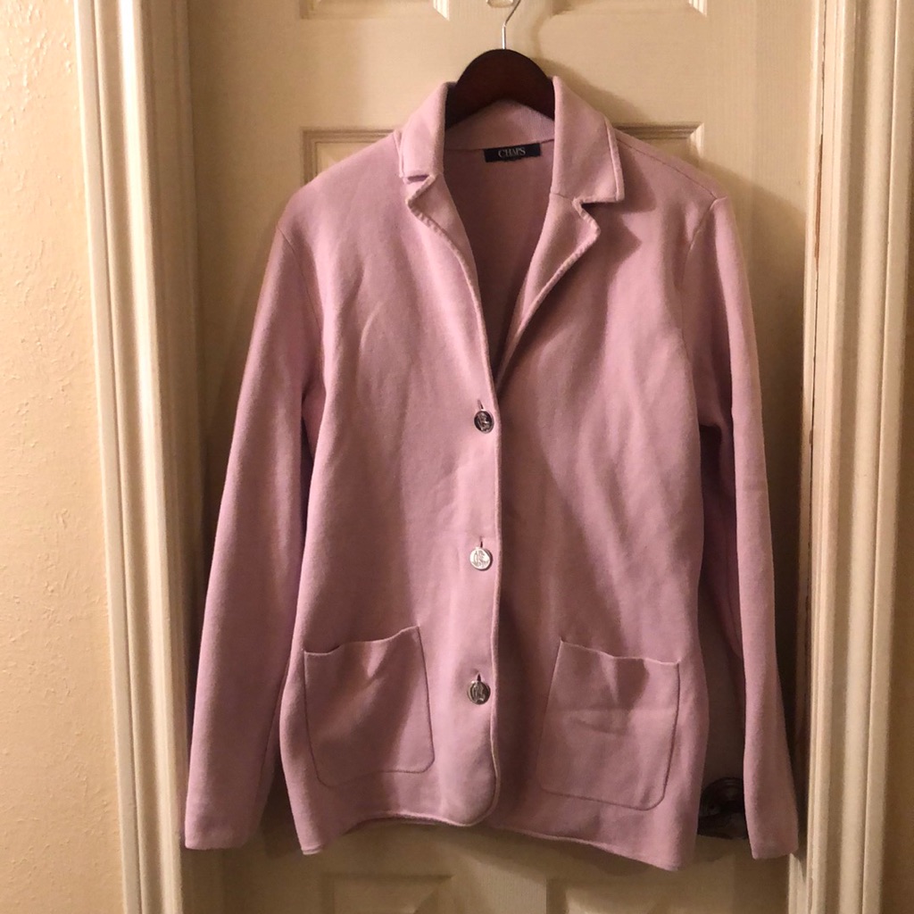 Chaps Button Down Sweater Jacket Size Large